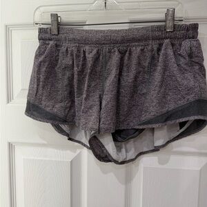 lululemon athletica Charcoal hotty hot shorts (low rise, 2.5 inch)